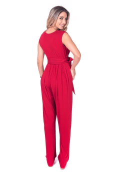 Macacão pantalona gestante-verde musgo - Lirio Gestante | Roupas para Grávidas