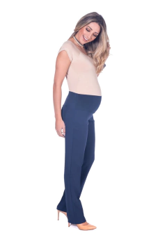 Calça gestante element social reta - marinho - comprar online