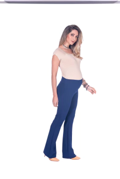 Calça gestante scuba flare preta