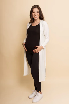 Cardigan longo gestante - preto na internet