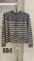 Sweater con boton rayado "Sara"