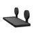 Prateleira com Adesivo Astra Preto Fosco - comprar online