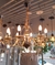 Lustre de Cristal GLAM 5xE14 Conhaque - Taschibra - comprar online