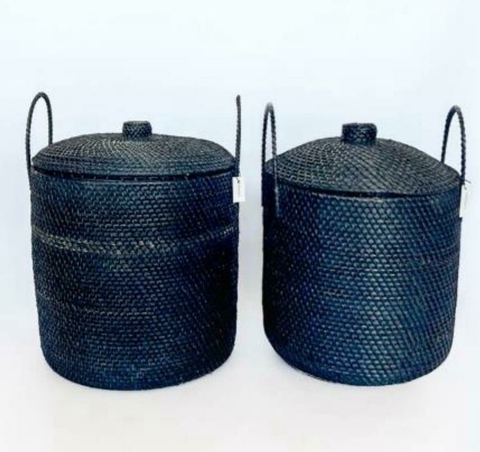 Set x2 Canastos Margaret Black - comprar online