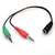 CABO ADAPTADOR P3 FÊMEA PARA 2 P2 MACHO FONE E MICROFONE
