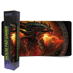 MOUSEPAD GAMER EXBOM MP-7035C DRAGÃO DE FOGO (700X350X3MM)