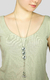 Colar Longo Prateado com Strass