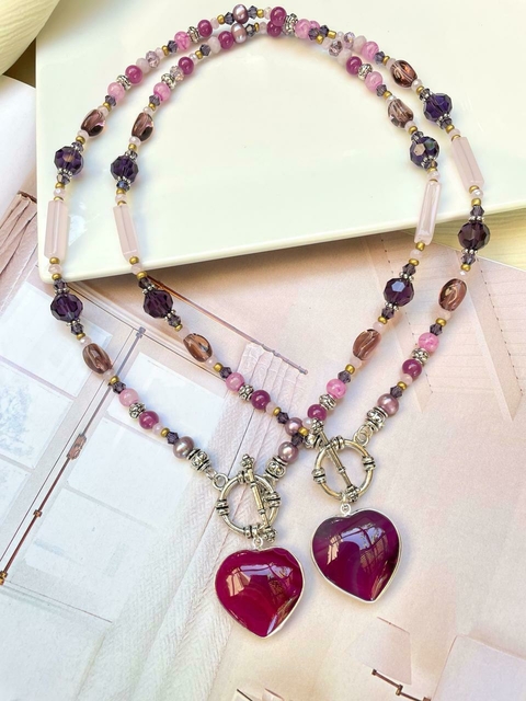 COLLAR RIYA (corazón ágata)