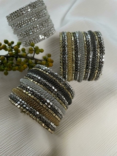 BRAZALETE MOA COMBINADO COLOR PLATA Y BRONCE
