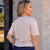 Camiseta Feminina Cropped Tshirt Blusa Lisa Brilho - comprar online