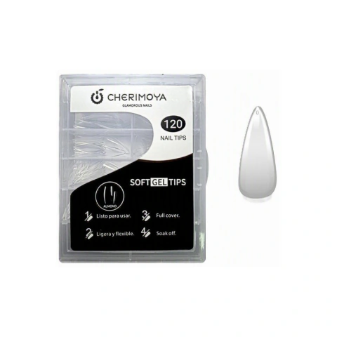 CHERIMOYA Tips para soft gel Stiletto Cristal 120pcs BH001178