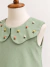 Vestido Infantil Feminino Onda com Gola Flor Bordada à Mão - Mimos de Maria