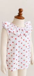 Blusa Infantil Feminino Cereja com Babado e Laço