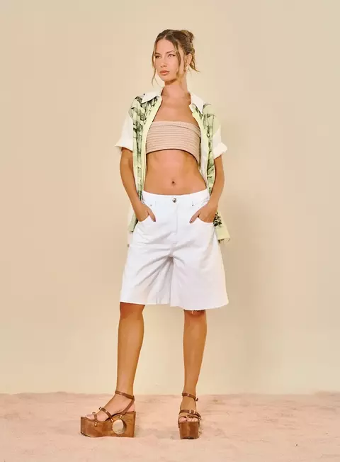 BERMUDA OPEN SARJA BASICA BRANCO - comprar online