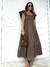 Vestido longuete ALÍCIA marrom - loja online
