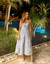 Vestido midi LUARA listrado azul - comprar online