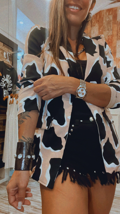 Blazer print - fondo beige