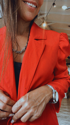 Blazer con hombreras - rojo - comprar online