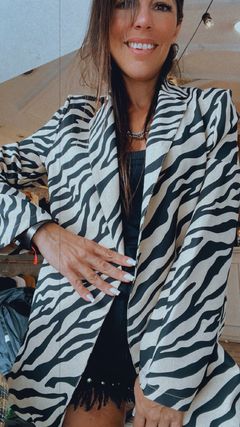 Blazer cebra - blanco y negro