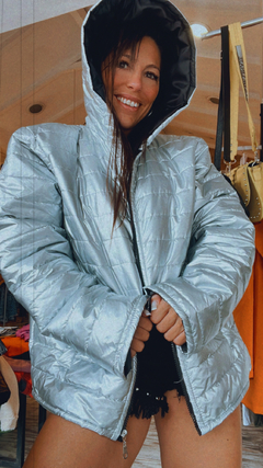 Campera inflable - plateada