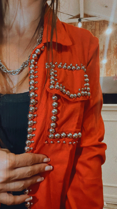Chaqueta con tachas - Roja en internet