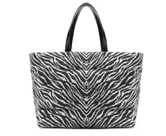 ANACAPRI Bolsa Shopping Grande Nylon Fluffy Animal Print - Morena Shoes