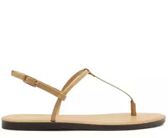 ANACAPRI Sandália Slim Monocolor Bege