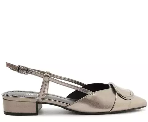 ANACAPRI Sapatilha Slingback Fivela Mono Prata Grafite 39