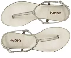 ANACAPRI Rasteira Slim Prata Velha - Morena Shoes
