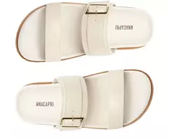 ANACAPRI Papete Fivela Branca - Morena Shoes