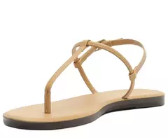 ANACAPRI Sandália Slim Monocolor Bege - Morena Shoes