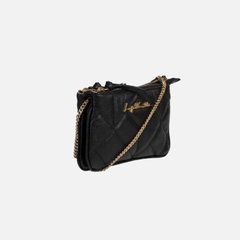 LUIZA BARCELOS Bolsa pequena dupla tira corrente preta - comprar online