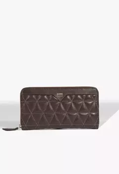 SCHUTZ Carteira Grande 944 Matelassê Marrom Escuro - comprar online
