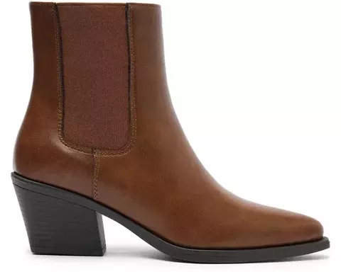 ANACAPRI Bota Salto Bloco Chelsea Marrom