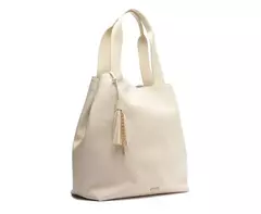 ANACAPRI Bolsa Shopping Grande Pingente Bege - comprar online
