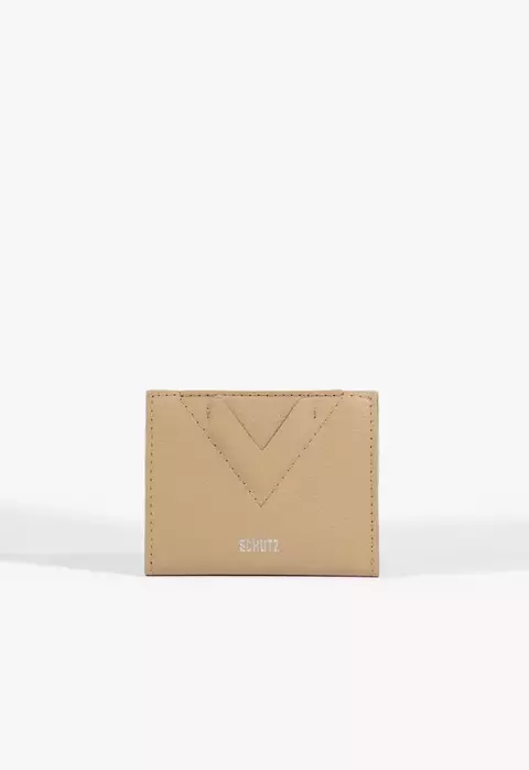 SCHUTZ Porta Cartões Ellie Couro Branca