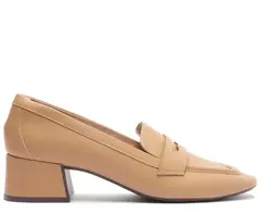 ANACAPRI Mocassim Salto Bloco Loafer Bege