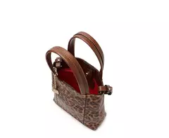 ANACAPRI Bolsa Tote Média Madri Chaveiro Animal Print - Morena Shoes