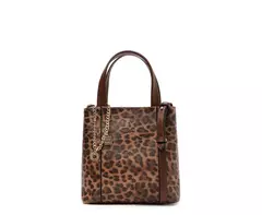 ANACAPRI Bolsa Tote Média Madri Chaveiro Animal Print