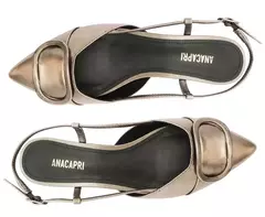 ANACAPRI Sapatilha Slingback Fivela Mono Prata Grafite 38 na internet