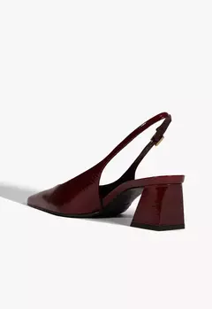 SCHUTZ Scarpin Slingback Rhonda Mid Verniz Vermelho na internet