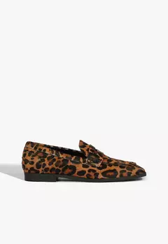 SCHUTZ Loafer Fresh Boho Couro Animal Print - loja online