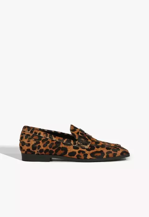 SCHUTZ Loafer Fresh Boho Couro Animal Print