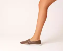 ANACAPRI Tênis Slip On Matelassê Marrom