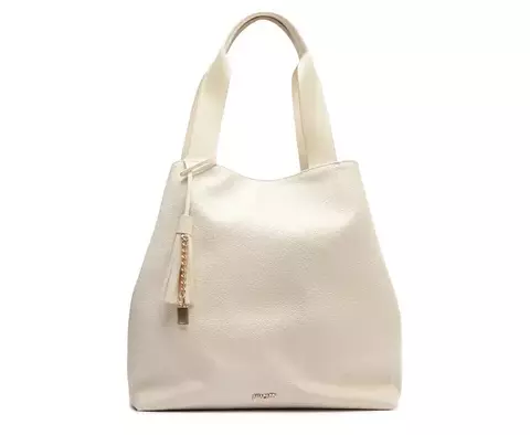 ANACAPRI Bolsa Shopping Grande Pingente Bege