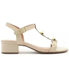 ANACAPRI Sandália Salto Bloco Minimal Doots Branca - comprar online
