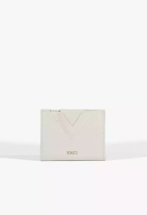 SCHUTZ Porta Cartões Ellie Couro Branco