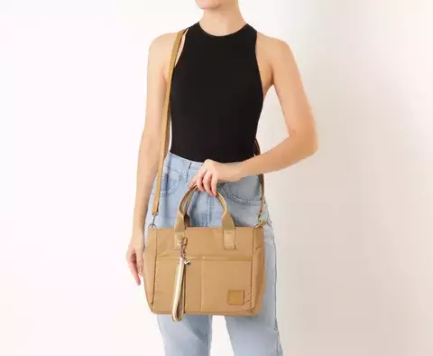 ANACAPRI Bolsa Tote Grande Sporty Nylon Bege