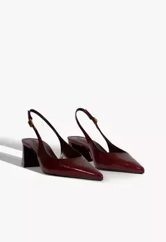 Imagem do SCHUTZ Scarpin Slingback Rhonda Mid Verniz Vermelho