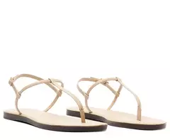 ANACAPRI Sandália Slim Monocolor Bege na internet